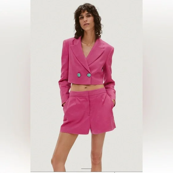 Zara Other Zara Pieces Set Linen Blend Double Breasted